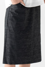 Stretch Jacquard: Jacquard Front Vent Skirt