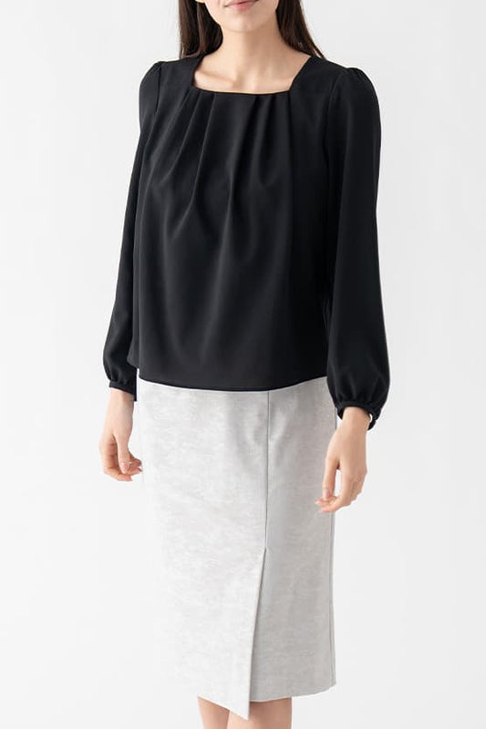 Stretch Jacquard: Jacquard Front Vent Skirt