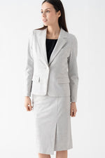 Stretch Jacquard: Jacquard Front Vent Skirt