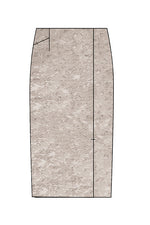 Stretch Jacquard: Jacquard Front Vent Skirt