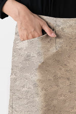 Stretch Jacquard: Jacquard Front Vent Skirt