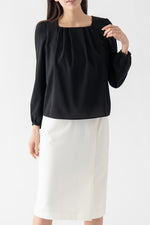 Stretch Jacquard: Jacquard Front Vent Skirt