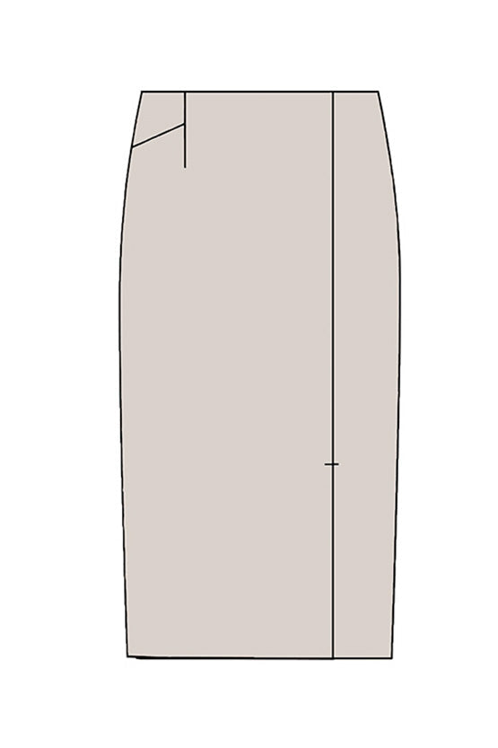 Double Jersey: Double Jersey Front Vent Skirt