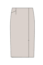 Double Jersey: Double Jersey Front Vent Skirt