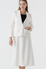 All-Season Material: Smart Stretch Midi A-Line Skirt