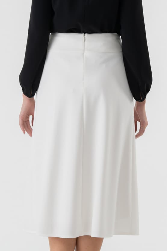All-Season Material: Smart Stretch Midi A-Line Skirt