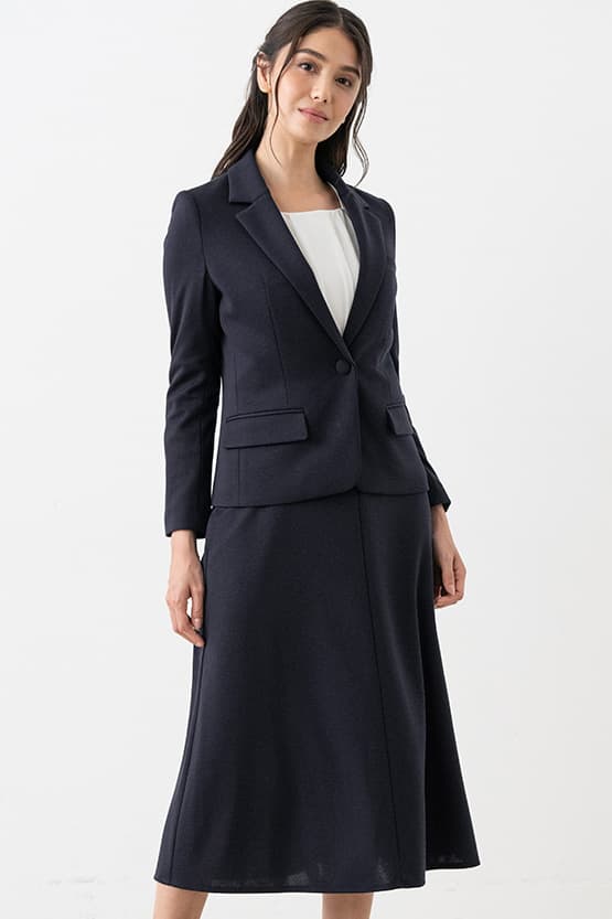 All-Season Material: Smart Stretch Midi A-Line Skirt