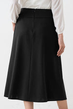 All-Season Material: Smart Stretch Midi A-Line Skirt