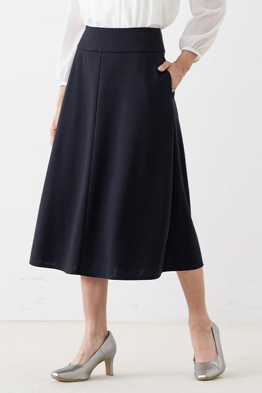 All-Season Material: Smart Stretch Midi A-Line Skirt