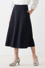All-Season Material: Smart Stretch Midi A-Line Skirt