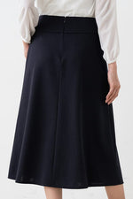 All-Season Material: Smart Stretch Midi A-Line Skirt