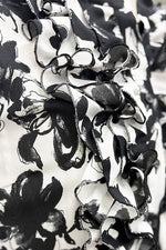 Stretch Chiffon: Stretch Chiffon Shadow Flower Frill Blouse