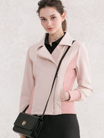 Pink Beige Flight Riders Jacket