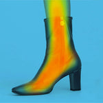 Bordeaux Red Squishy Stretch Boots