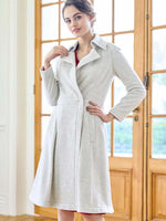 White-Grey Wool Coat