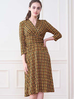 Bronze Pine Cache-Coeur Dress