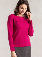 Cherry Pink Bijou Top, a cropped sleeveless blouse with a sweetheart neckline and intricate beading.