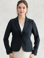 Airy Stretch: Navy Tailored Jacket