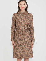 Caramel Giraffe Padded Trench Coat