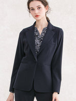 Smart Stretch Navy Long Tailored Jacket
