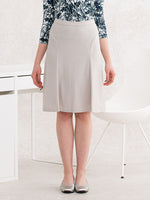 Lightweight Beige Bell-Flare Skirt