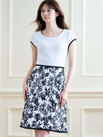 Washable Knit: White Lemon Knit Dress