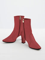 Bordeaux Red Squishy Stretch Boots