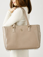 Oak Beige Vegan Enamel Airy Tote