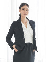Airy Stretch: Navy Tailored Jacket