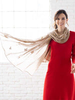 Camel Cashmere Butterfly Scarf