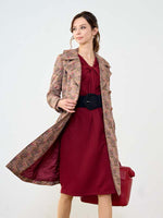 Caramel Giraffe Padded Trench Coat