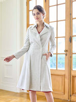 White-Grey Wool Coat