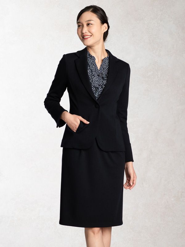 Stretch Chiffon: Polka Dot X Navy Frill Dress