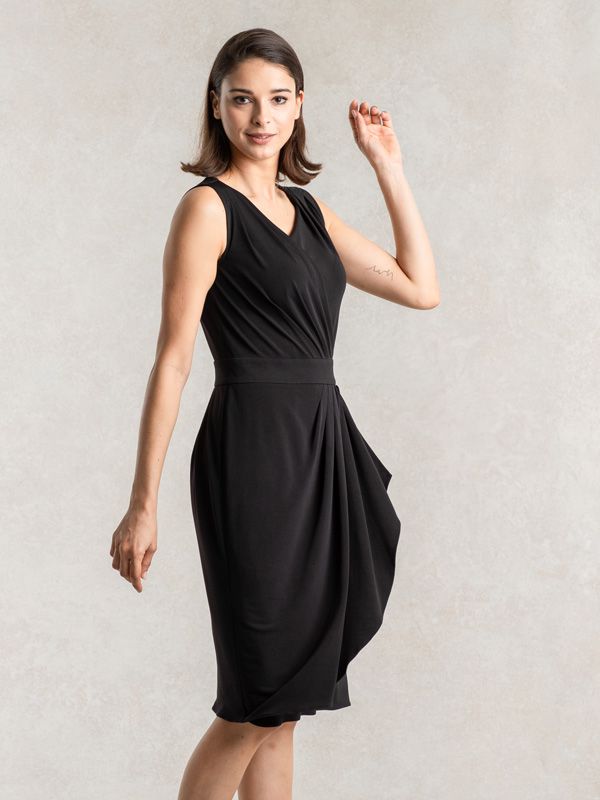 Black Drape Dress