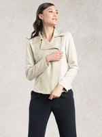 Double Jersey: Angel Cream Docking Riders Jacket