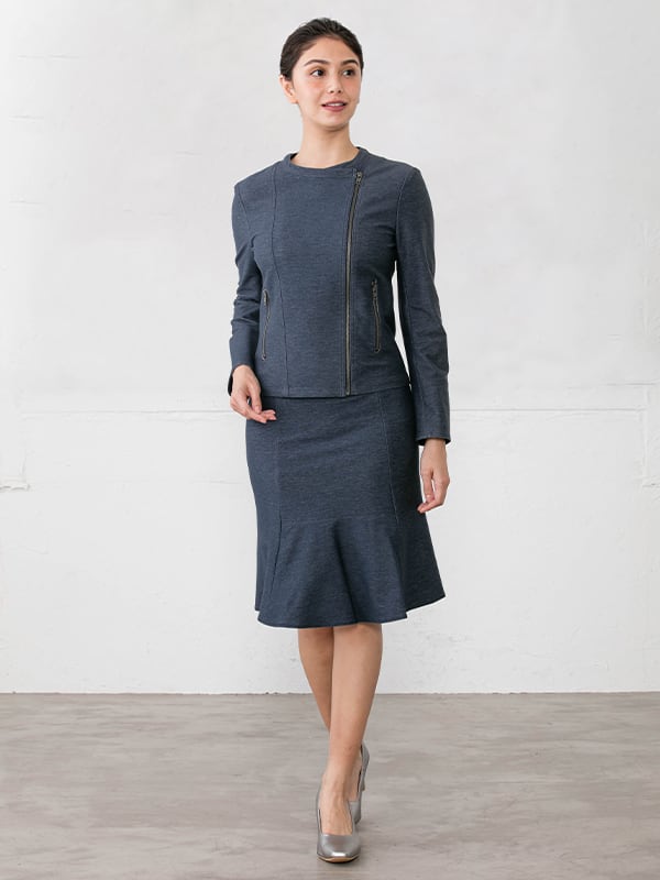 Indigo Stretch Denim Mermaid Skirt