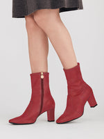 Bordeaux Red Squishy Stretch Boots
