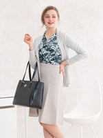 Lightweight Beige Bell-Flare Skirt