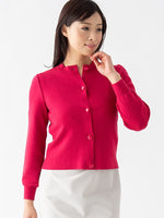 Pink Kanazawa Puff-Sleeve Cardigan