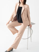 All-Season Material: Smart Stretch Pink Straight Pants