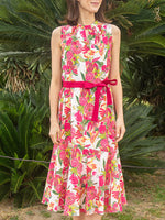 Stretch Chiffon: Stretch Chiffon Pink Crayon Berry Long Mermaid Dress