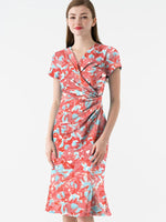 Blue Coral Gather Dress