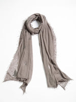 Mouse Grey Cashmere Butterfly Scarf