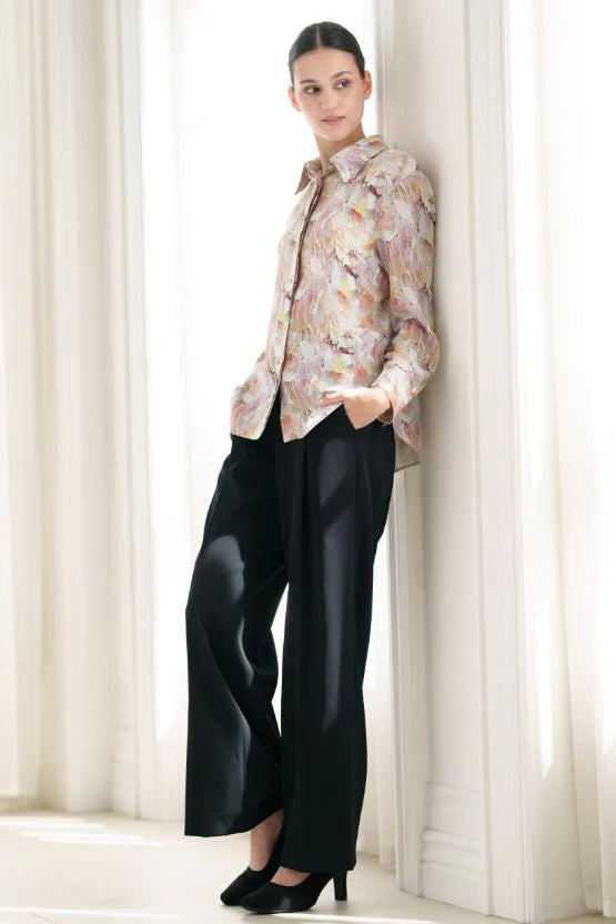 Stretch Georgette: Womanhood Front Fly Shirt