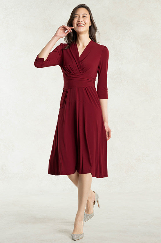 Long Length: Red Cache-Coeur Dress