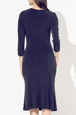 Navy Gather Dress