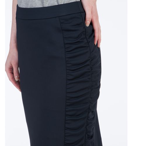 Navy Lightweight Stretch Side Gathered Skirt - Not Found