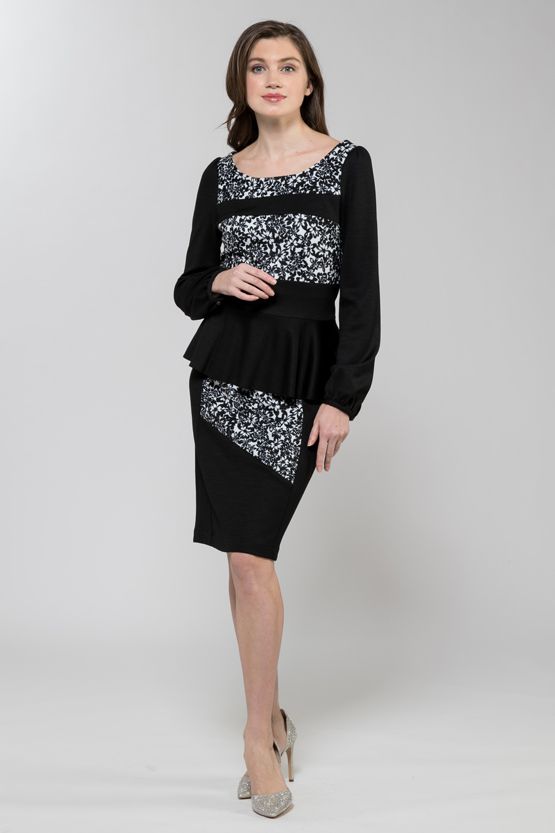 Suit Friendly: Monotone Flower Peplum Set-Up