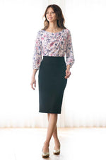 Pink Lavender X Black Decollete Tuck Dress