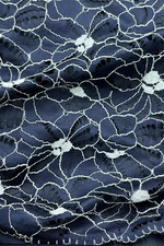Stretch Lace: Navy Blooming Lace Shirt Dress